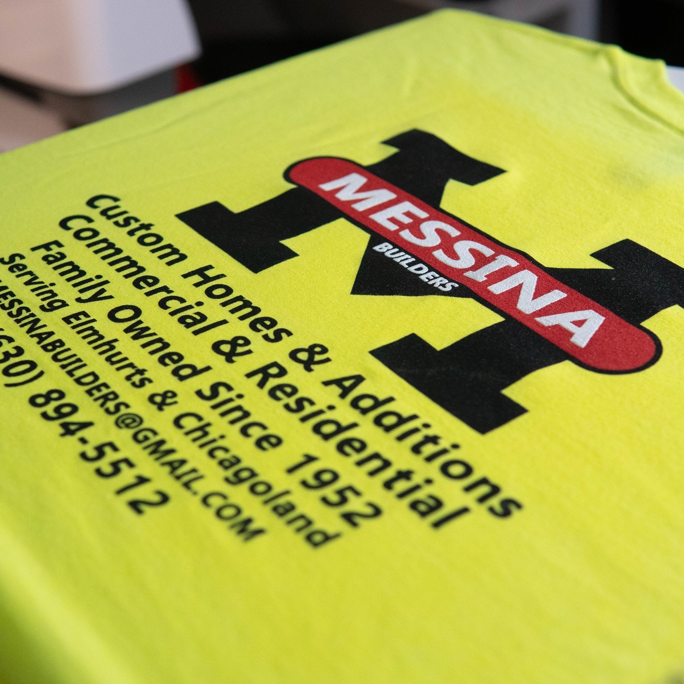 Branded workwear shirt detail