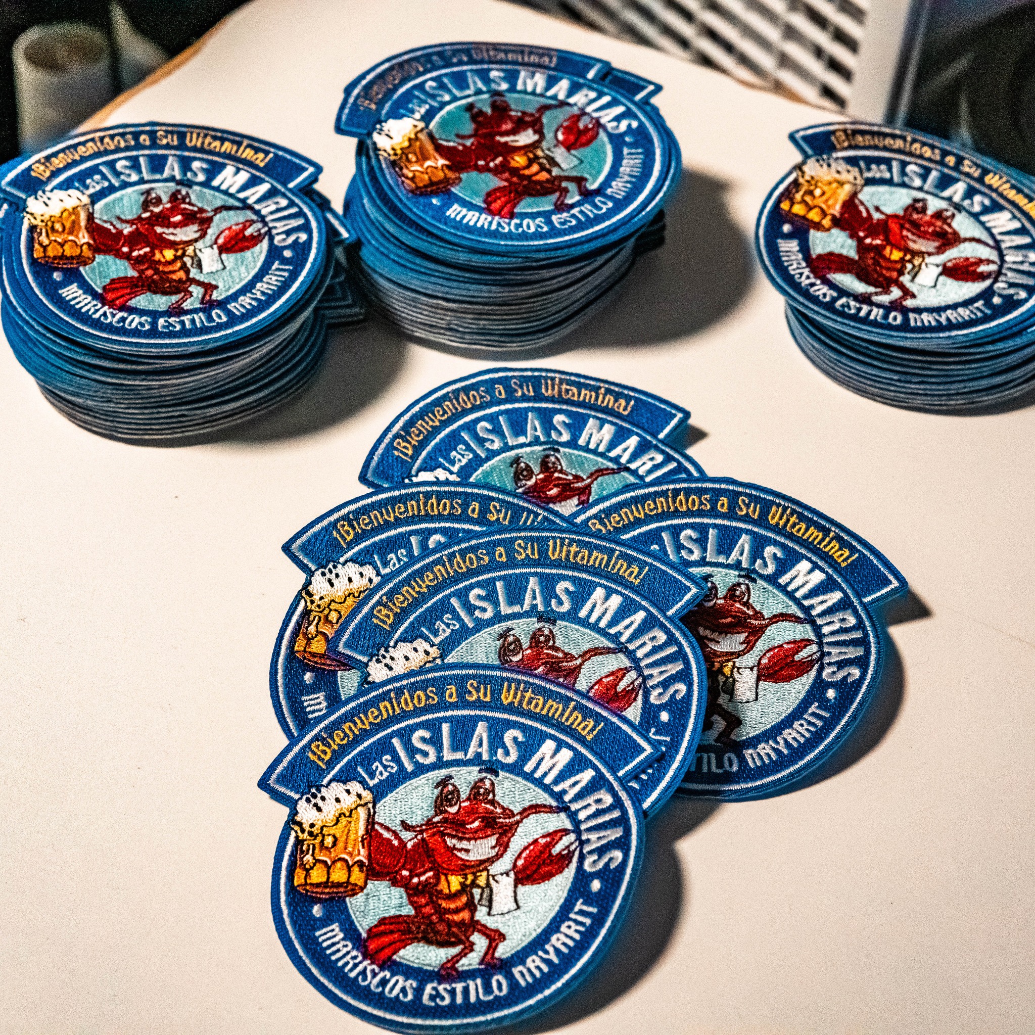 Custom embroidered patch stack