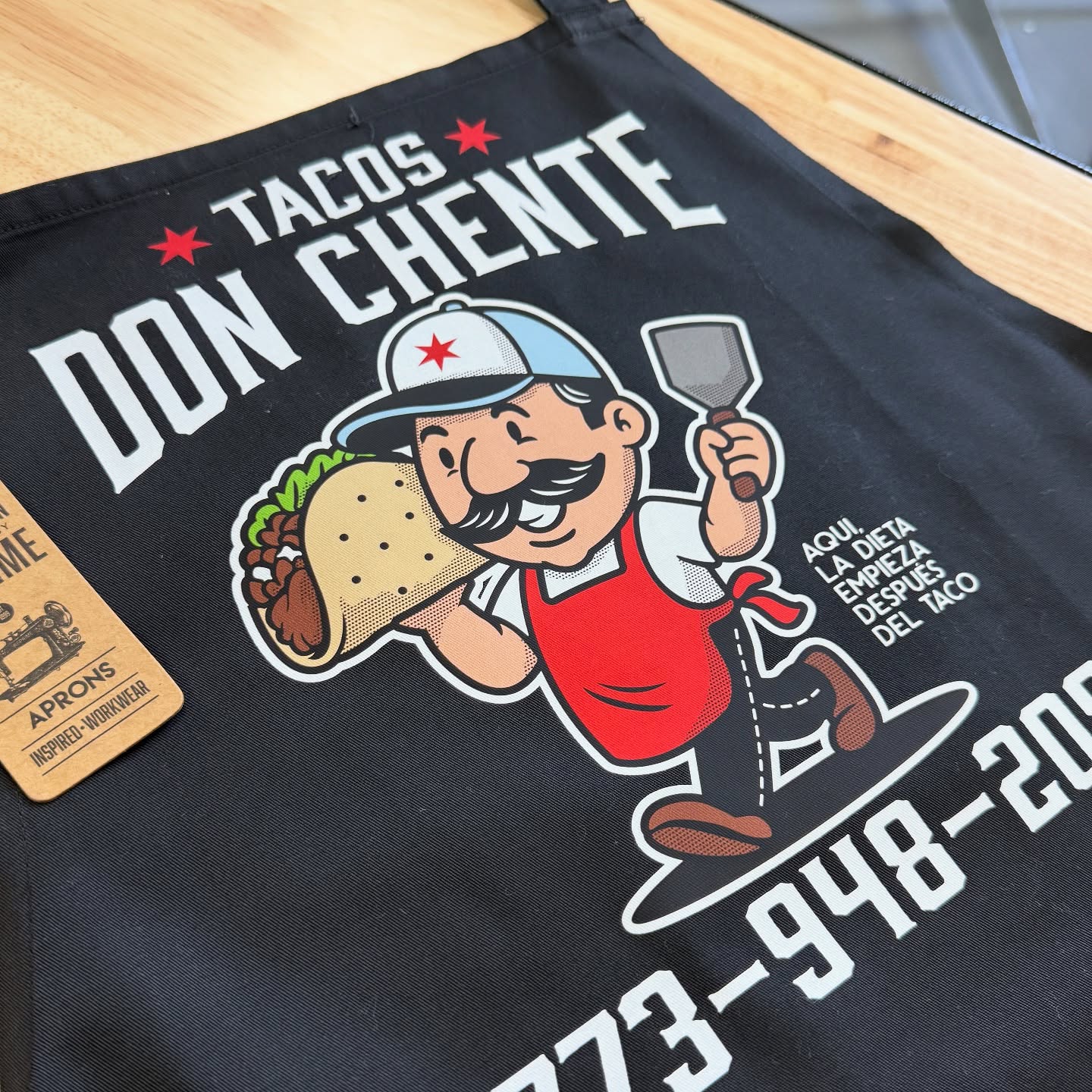 Custom taco waiter apron