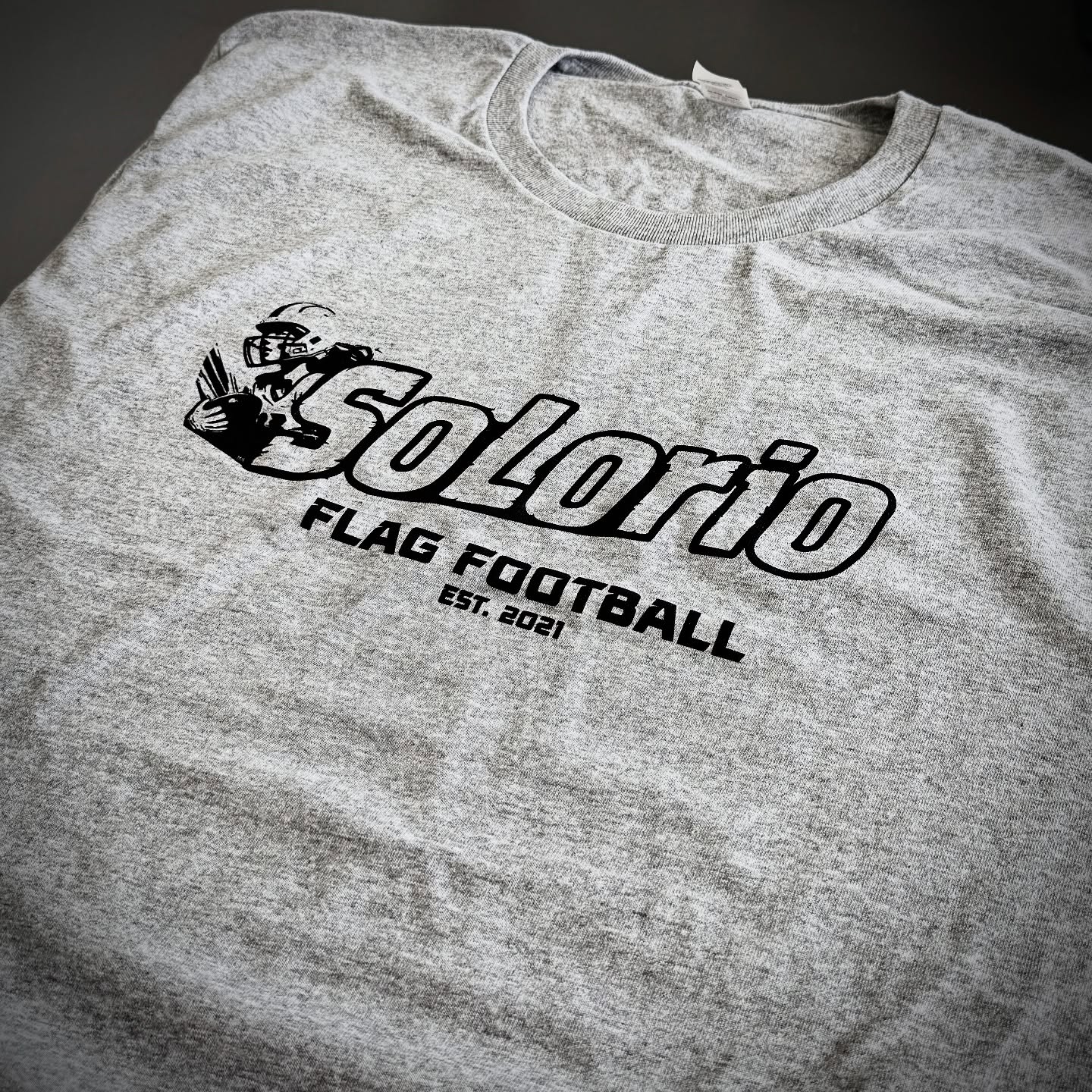 Solorio gray football shirt
