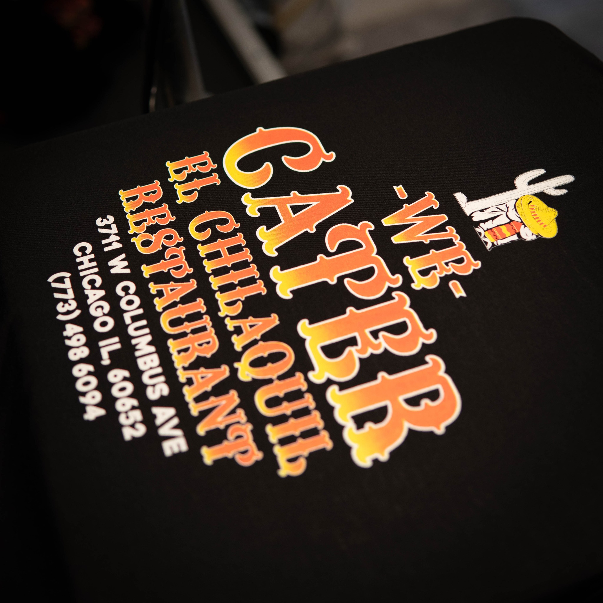 Restaurant uniform screen printing