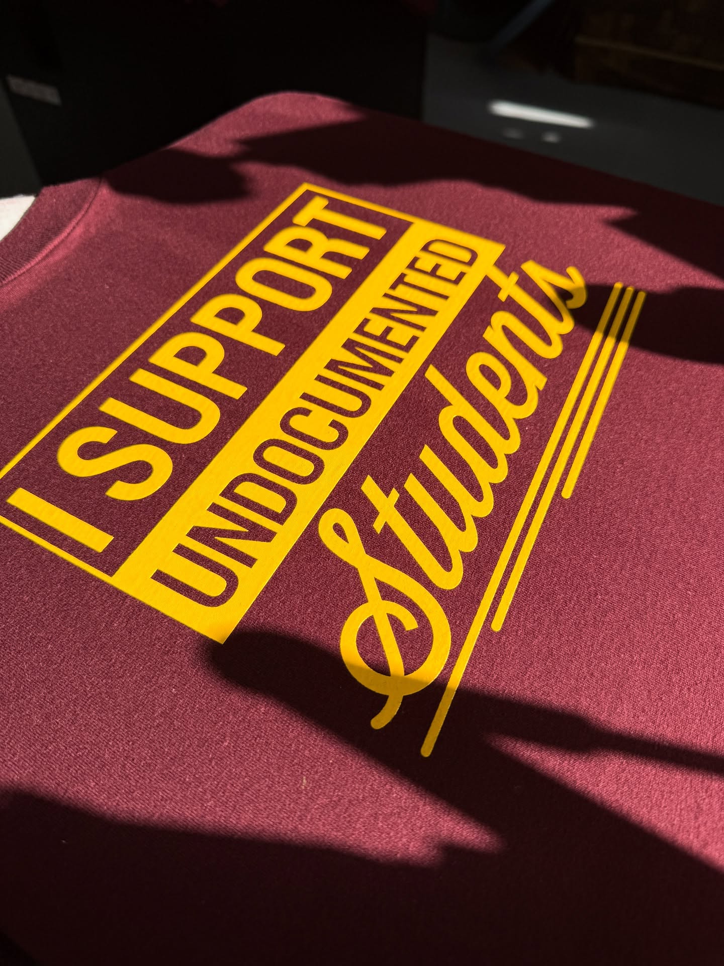 Support students yellow print