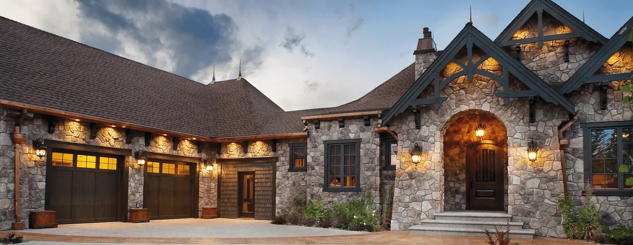 Manufactured stone home exterior