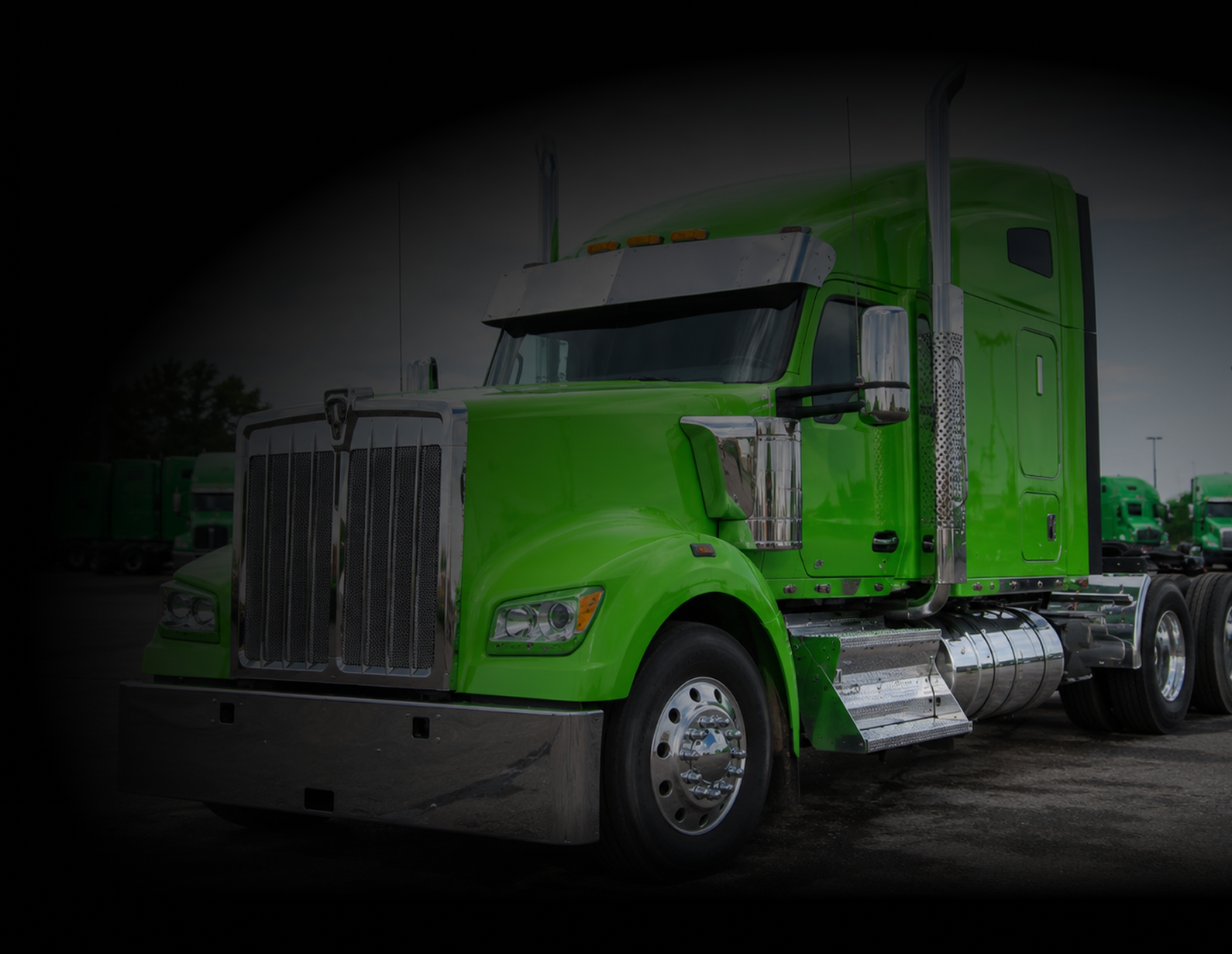 Green Kenworth reward truck