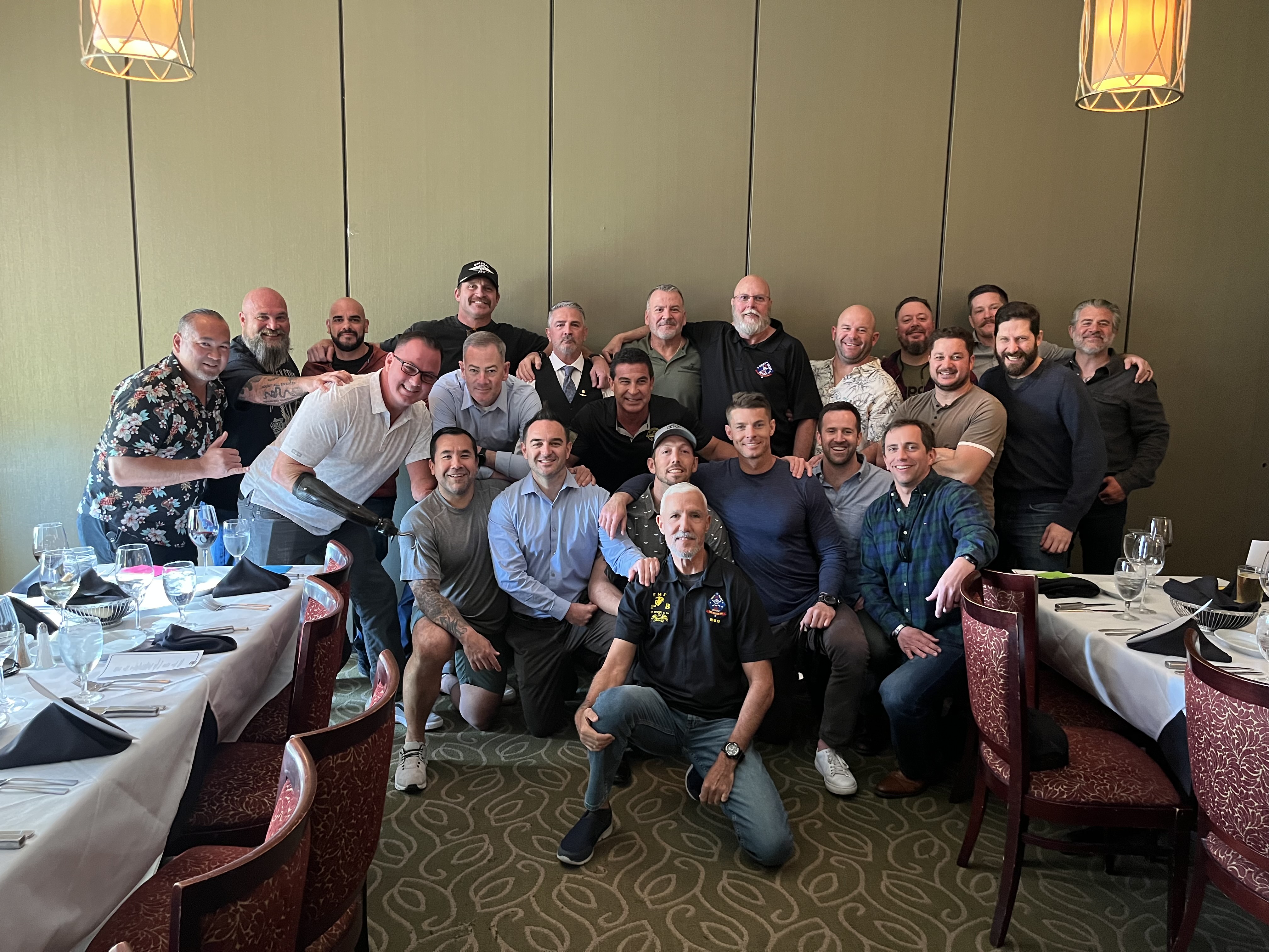 Veterans gathered together at a reunion